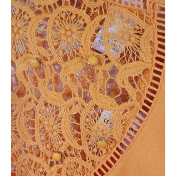 Esley Dress Womens Large Lace Embellished Sleeveless Dress Fun Summer NWT - Picture 4 of 8